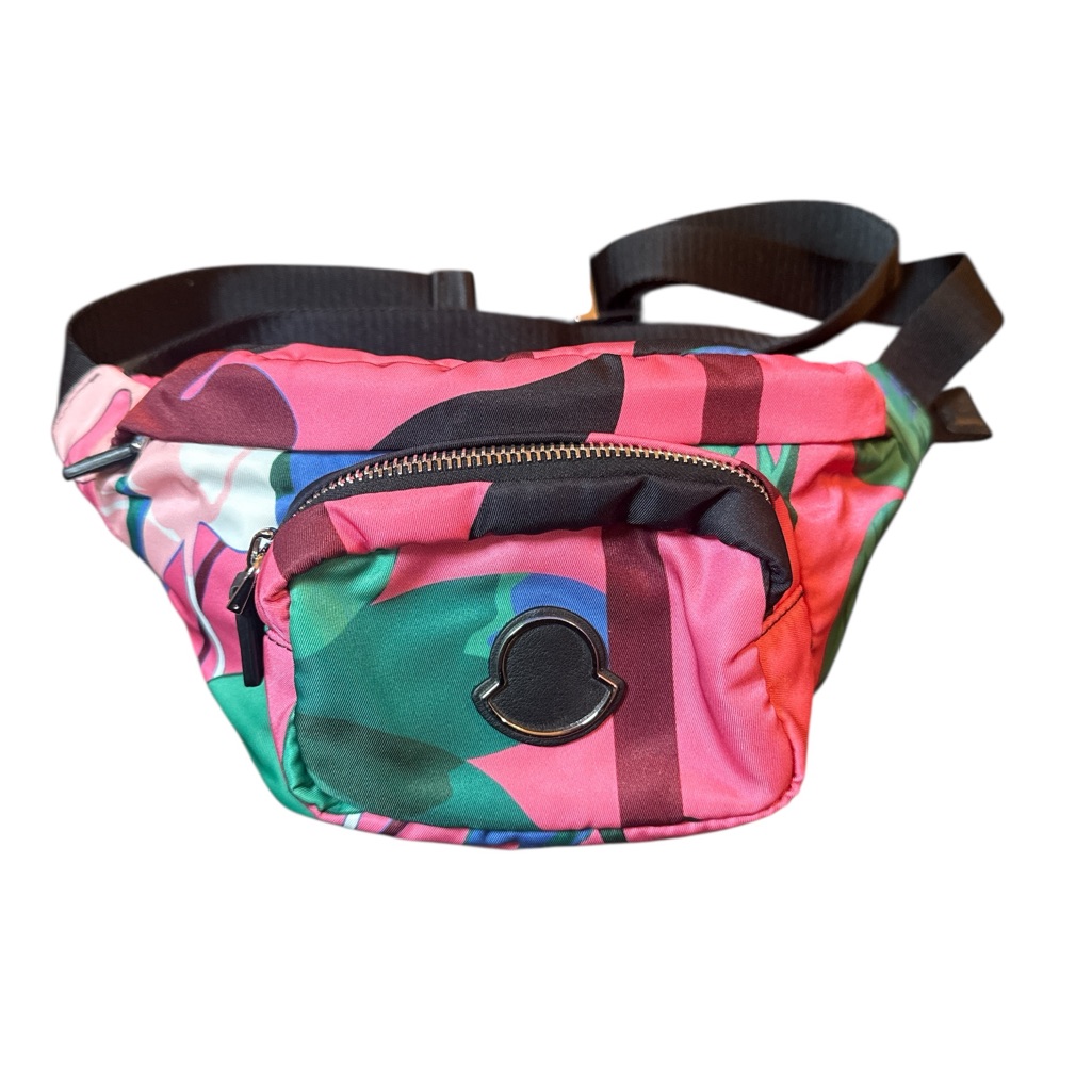 Moncler Felicie Borsa Tropical Print Belt Bag Crossbody Fanny Pack Authentic